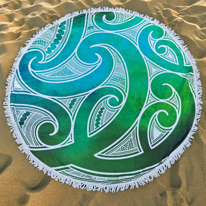 Rauhī design round beach towel